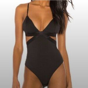 NWT OW INTIMATES Fanya Black Body Suit Lingerie Size Large